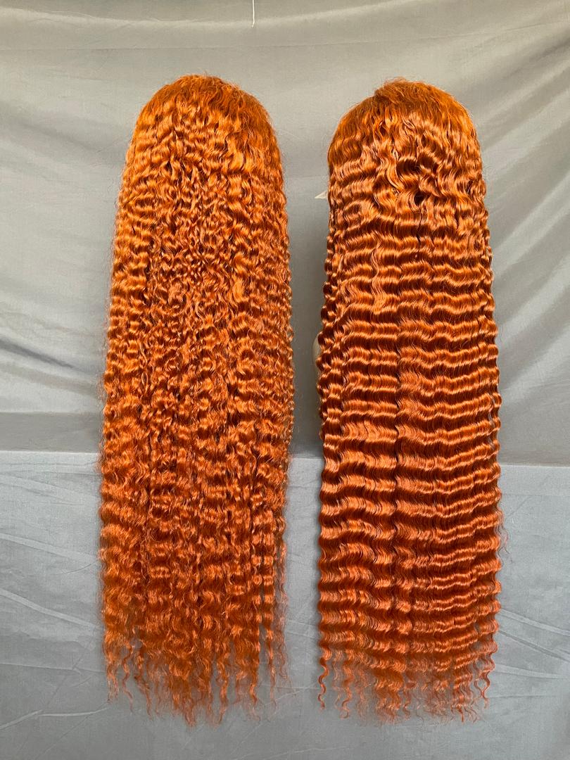 Deepwave Ginger 13x6 Lace Frontal Pre Plucked Pre Babyhairs Human Hair Wigs 200% Density Glueless Lace Fronl Wig For Woman